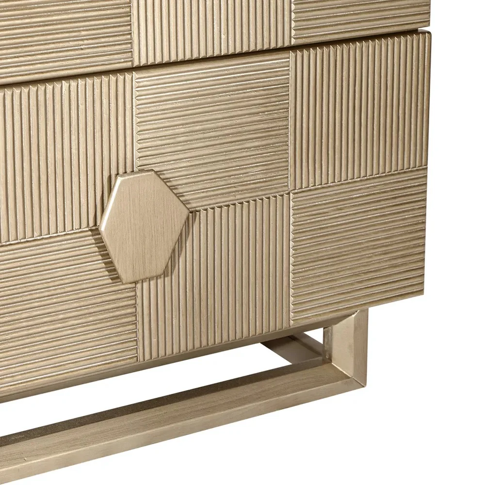 Astoria Bedside Table - Large Antique Gold - Image 6