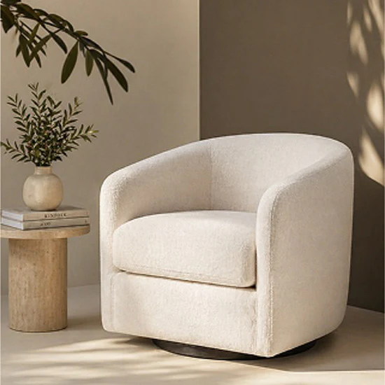 Bellevue Swivel Arm Chair - Ecru - Image 2