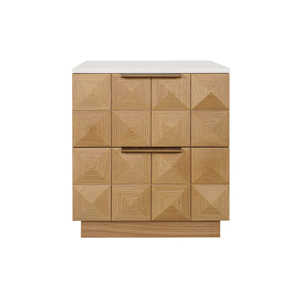 Benedict Natural Oak Bedside Table - Range - Image 2