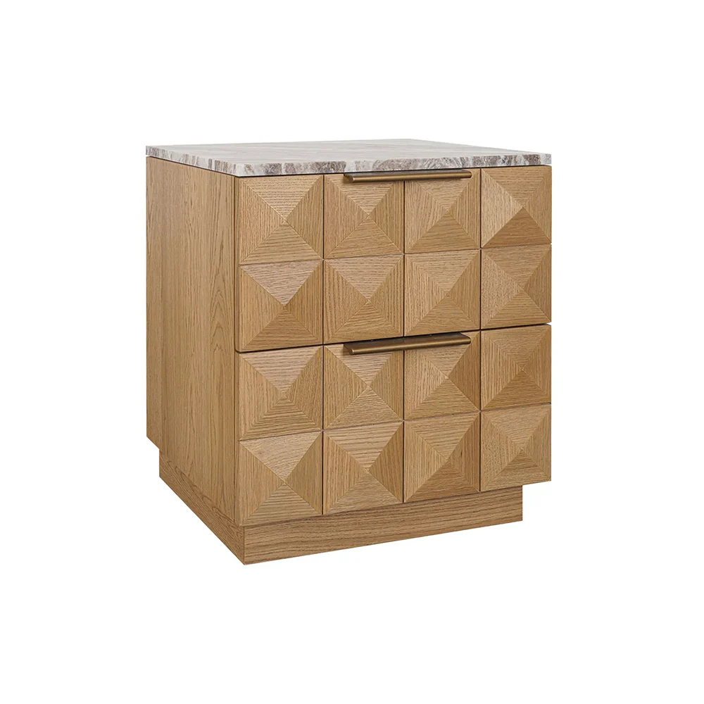 Benedict Natural Oak Bedside Table - Range - Image 3
