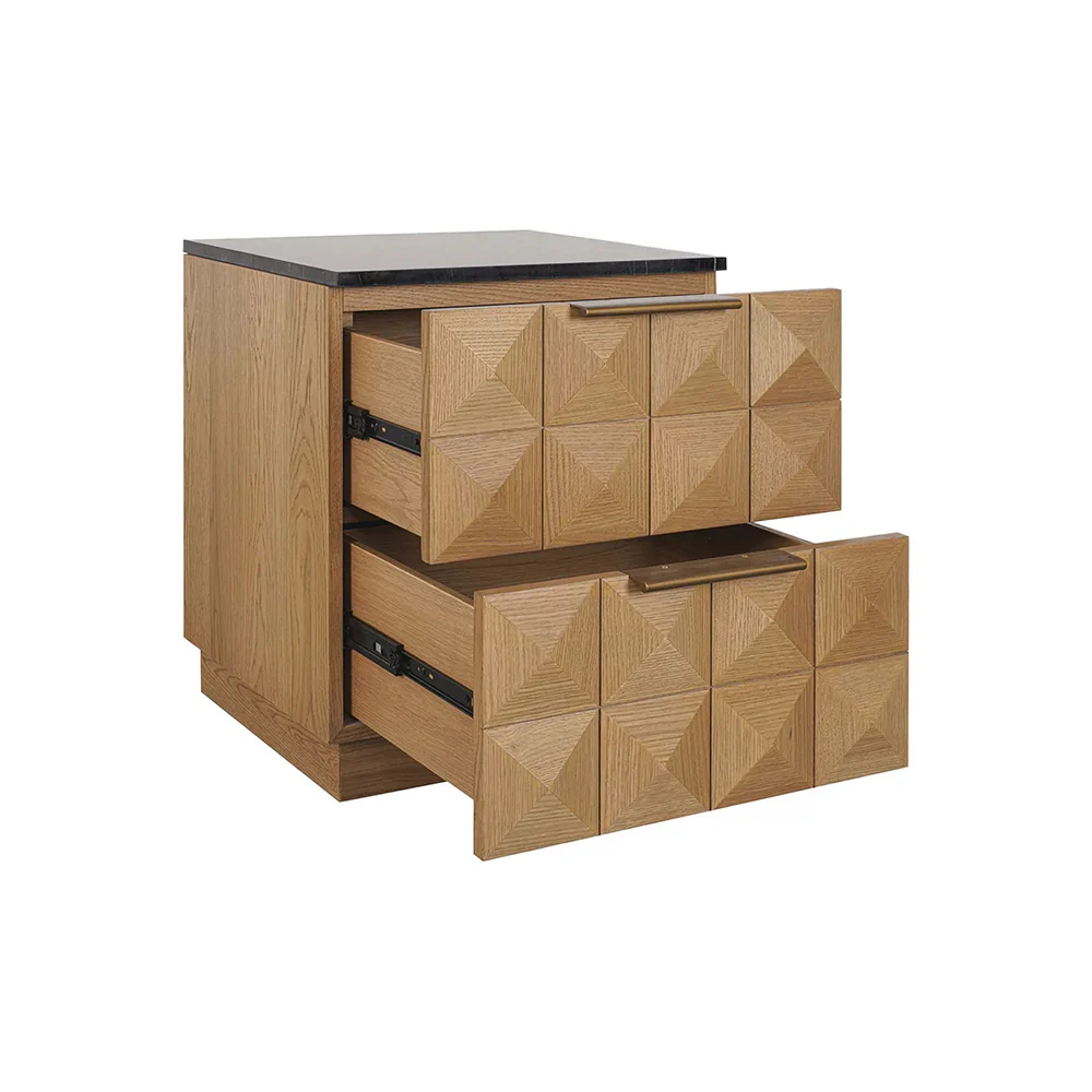 Benedict Natural Oak Bedside Table - Range - Image 5