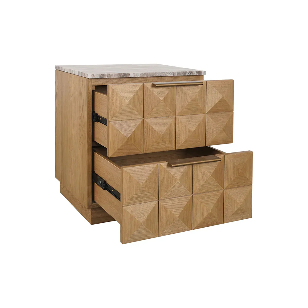 Benedict Natural Oak Bedside Table - Range - Image 7