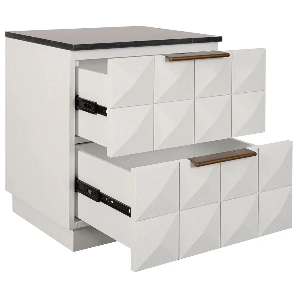 Benedict White Oak Bedside Table - Range - Image 9