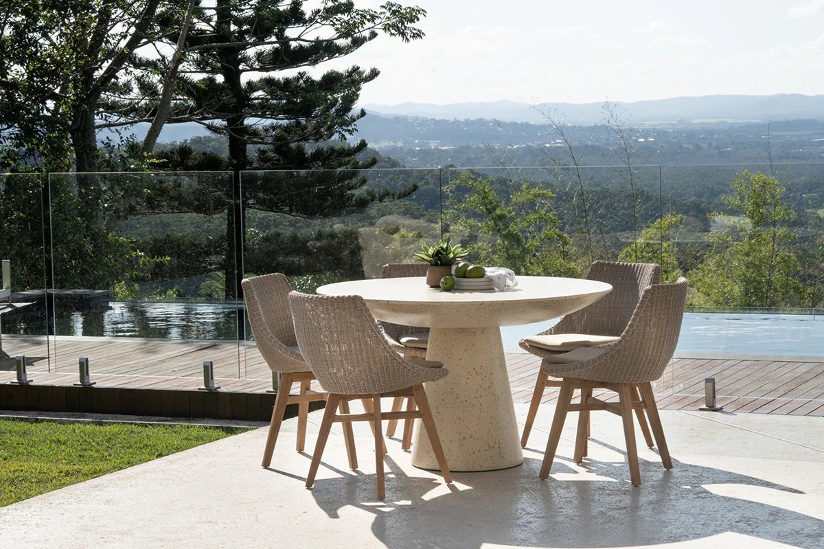 Byron Bay Stone Round Dining Table - 160cm - Image 2