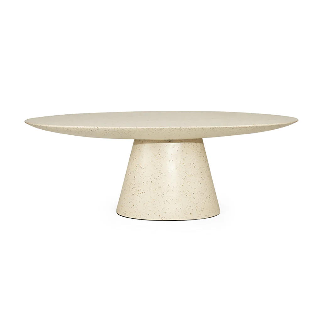 Byron Bay Stone Oval Dining Table - 220cm - Image 3