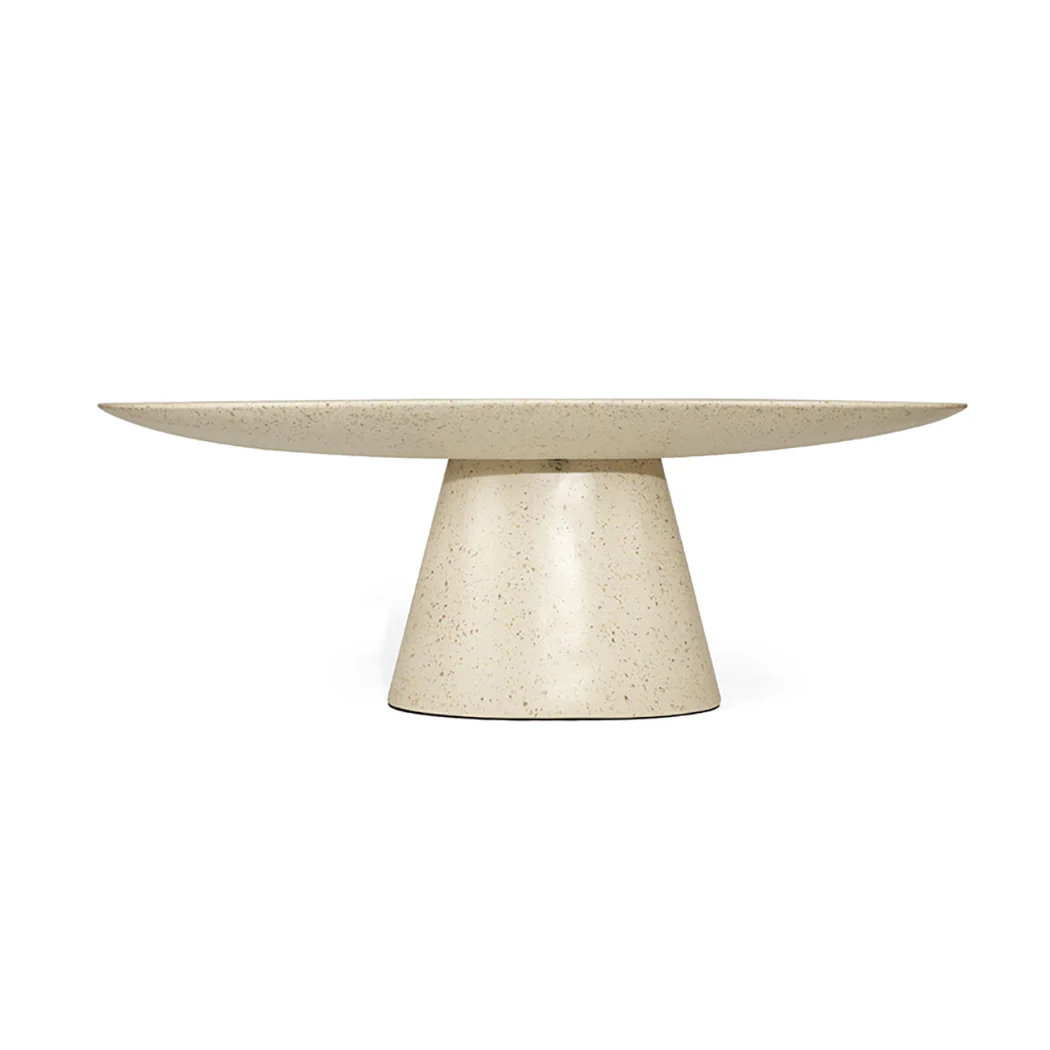 Byron Bay Stone Oval Dining Table - 220cm - Image 4