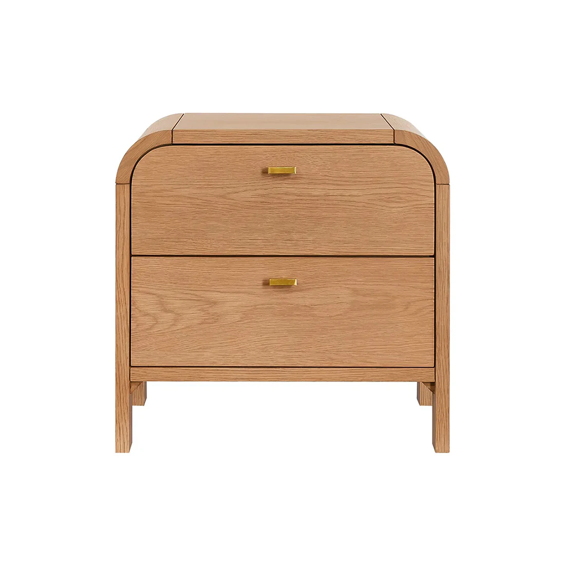 Carmen Oak Bedside Table - Natural