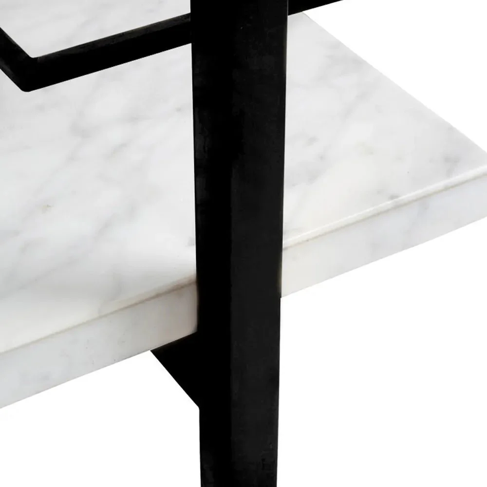 Madison Drinks Trolley - White & Black - Image 5