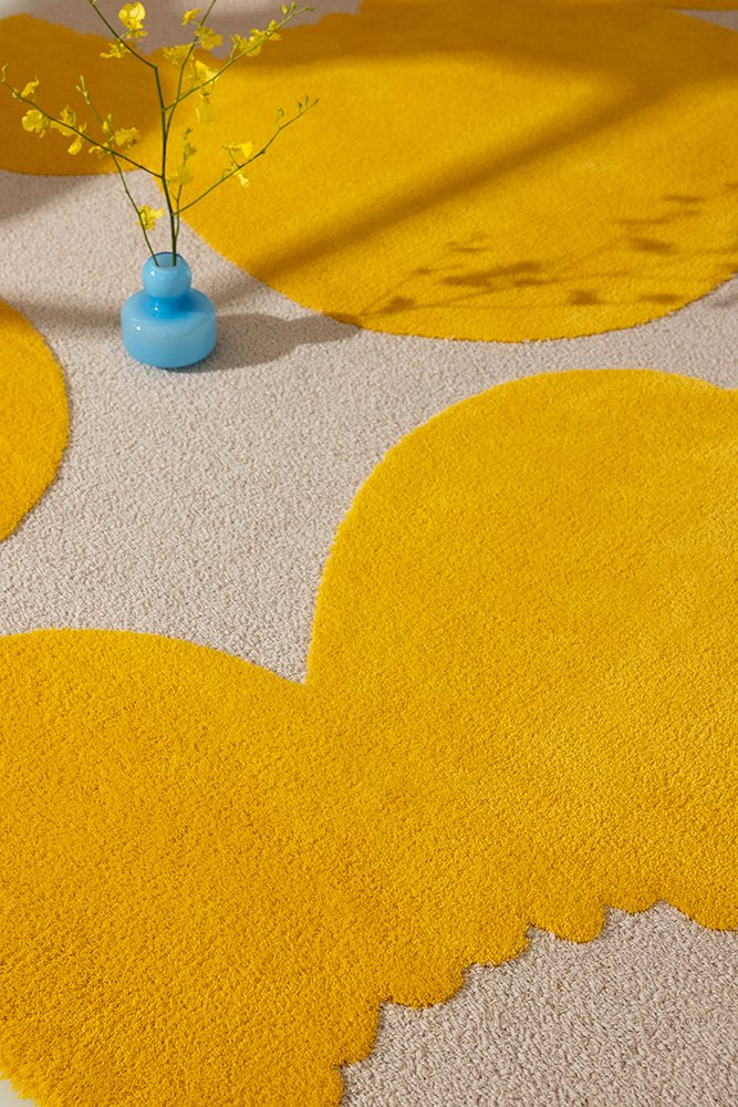 Marimekko Iso Unikko Yellow Rug - Image 3