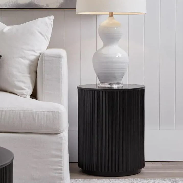 Monaco Black Round Side Table - Image 2