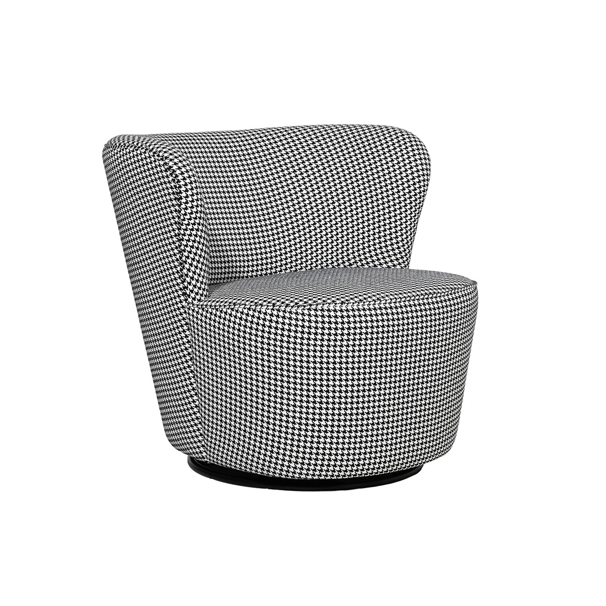 Monte Carlo Swivel Armchair - Houndstooth