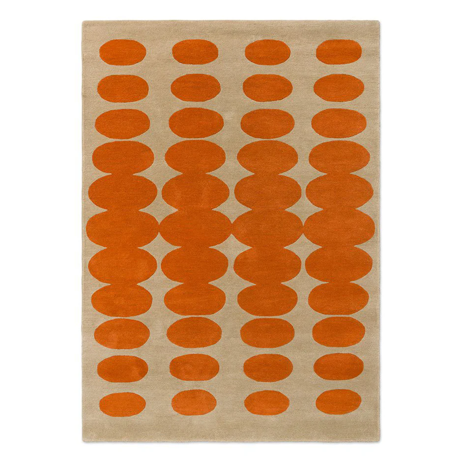 Orla Kiely Optical Oval Orange Sand Rug