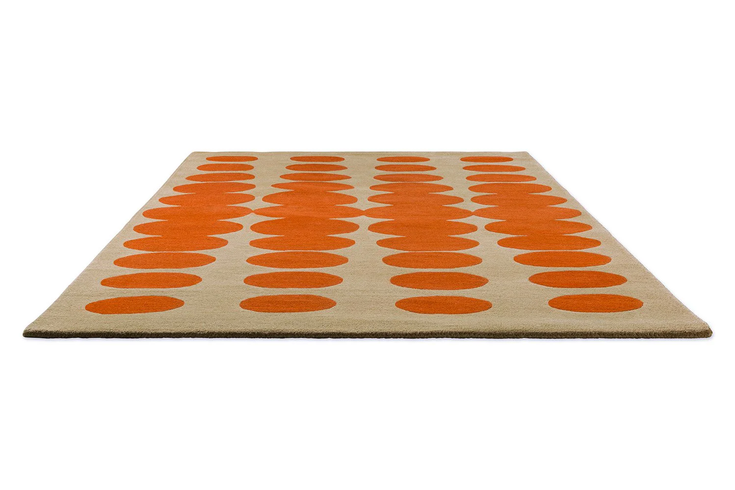 Orla Kiely Optical Oval Orange Sand Rug - Image 4