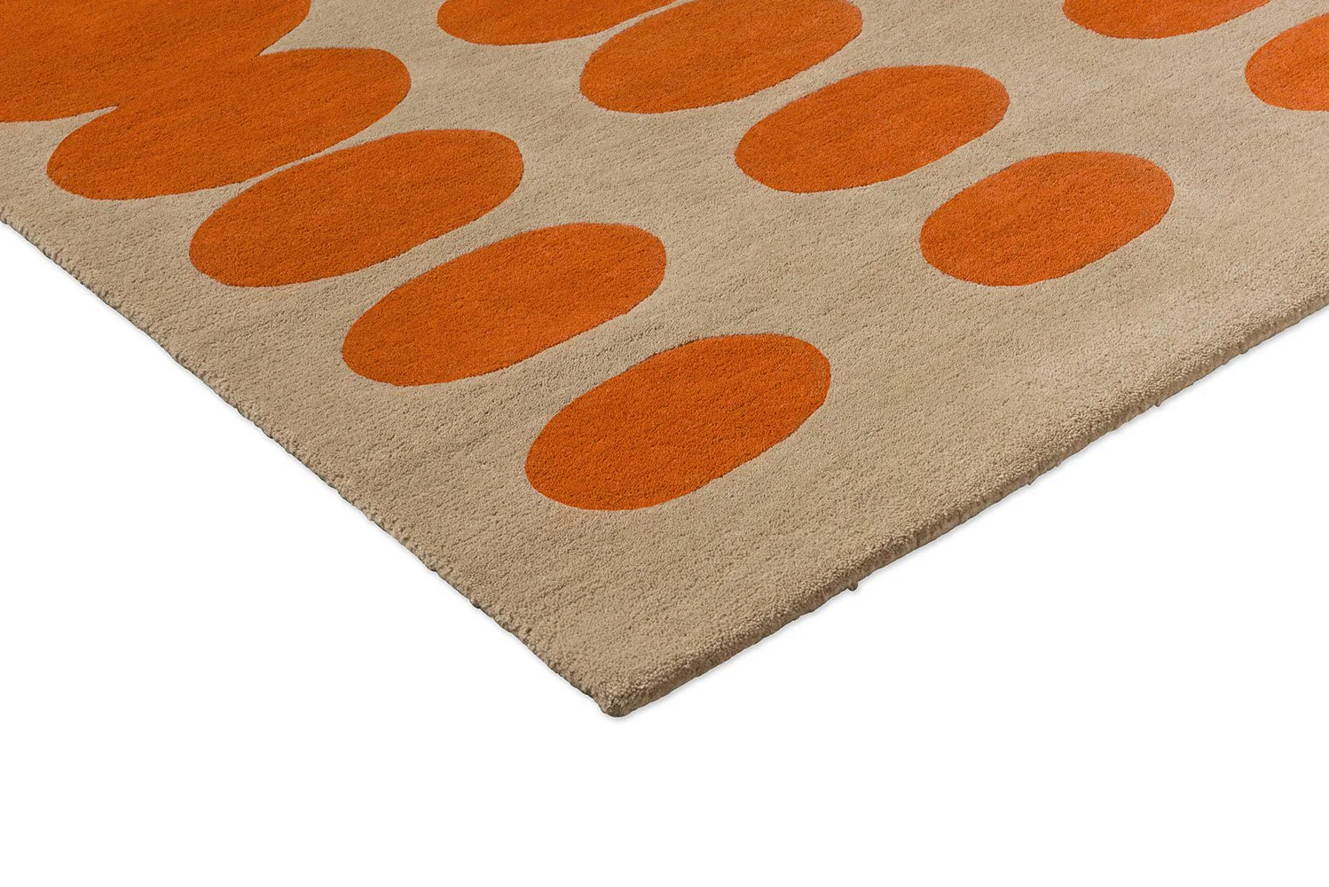 Orla Kiely Optical Oval Orange Sand Rug - Image 5