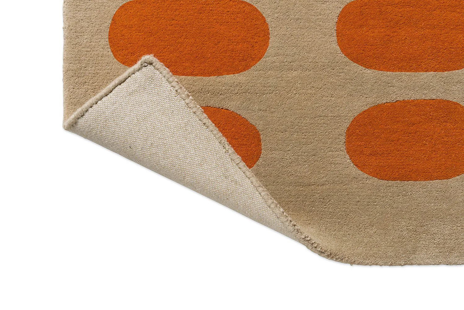 Orla Kiely Optical Oval Orange Sand Rug - Image 6