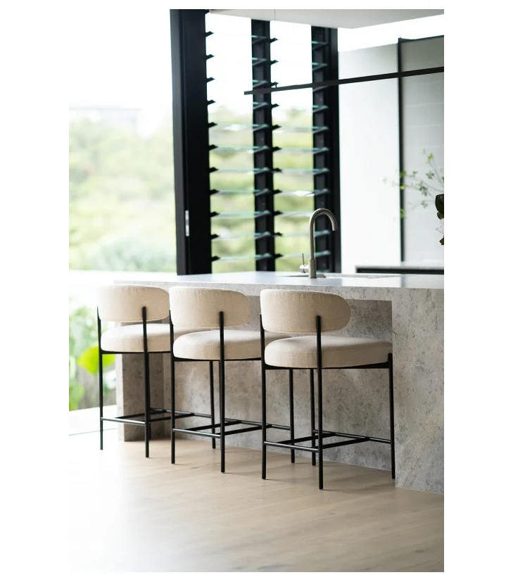Paris Kitchen Stool - Linen - Image 4