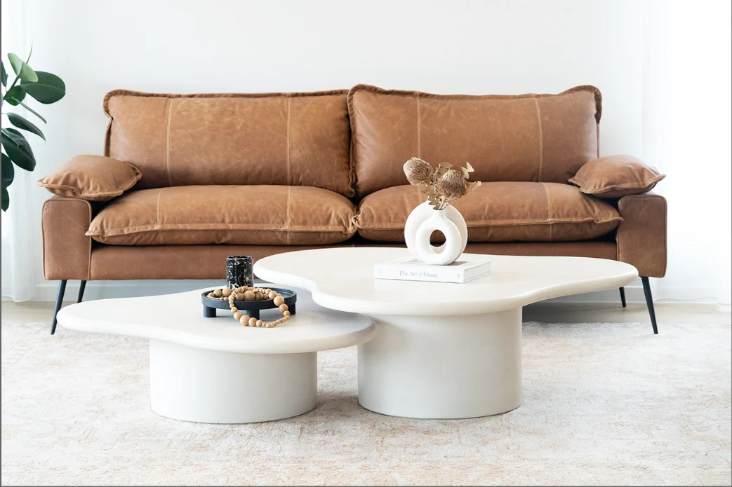 Piato Organic Coffee Table 120cm - Latte - Image 2