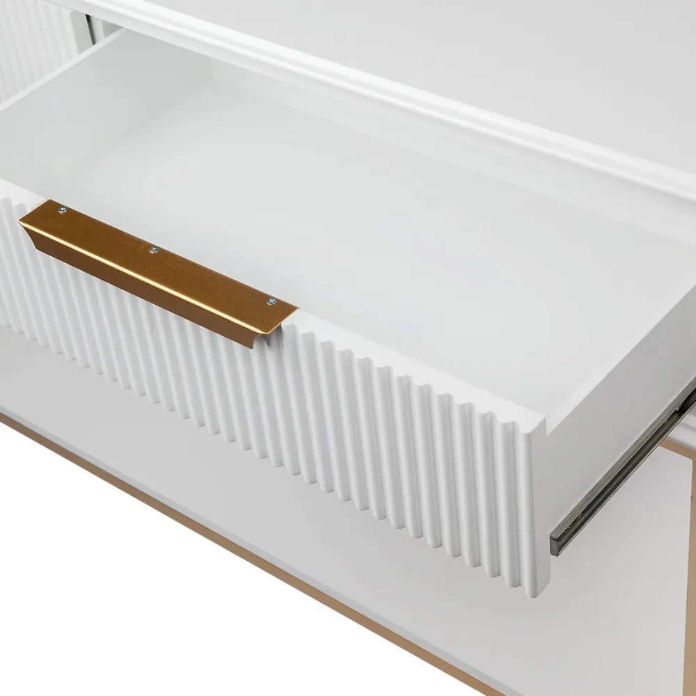 Ripple White Console Table - Small - Image 5