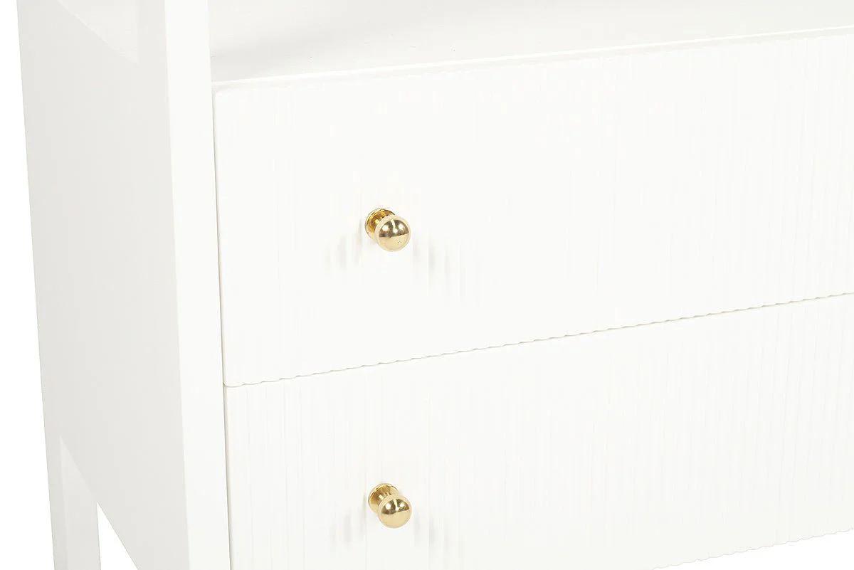 Taylor Large Bedside Table - White - Image 10