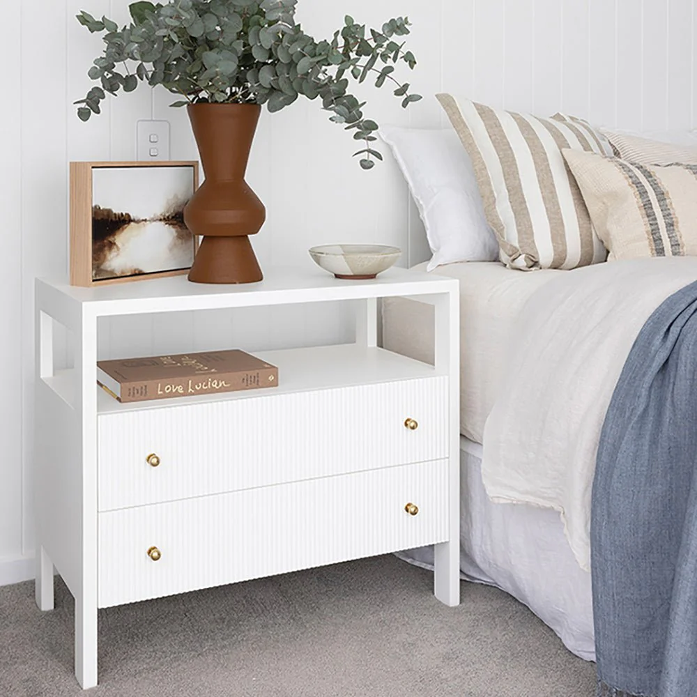 Taylor Large Bedside Table - White - Image 2